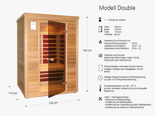Infrarotkabine 2 Personen