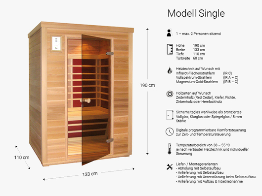 Infrarotkabine 1 Person